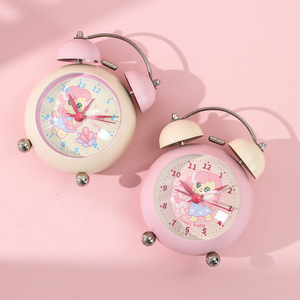 <span class=keywords><strong>Sveglia</strong></span> da Tavolo Meccanica Rotonda <span class=keywords><strong>Rosa</strong></span> Carina, Mini Orologio Ultra-Suono per Studenti delle Scuole Medie - Product Image 2