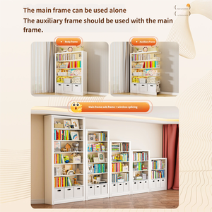 Estantería Minimalista <span class=keywords><strong>de</strong></span> Acero, Estante <span class=keywords><strong>de</strong></span> Almacenamiento <span class=keywords><strong>de</strong></span> Metal para el Hogar, Oficina, Apartamento, Sala <span class=keywords><strong>de</strong></span> Estar, Escuela, Biblioteca, Estudio - Product Image 5