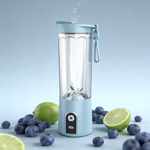 550ml 2000mAh BPA Free Leak Proof Cordless Lightweight Turbo Mode 6 Blades High Speed Portable Smoothie <b>Maker</b> Ice Crusher - Product Image 4