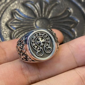 Hochwertiger Mode-Kupferring im Europäischen und Amerikanischen Stil, Ewiges Herz, Klassisch-Retro, Breit und Schmal, Unisex, Ins-Kreuz, Paarring - Product Image 4