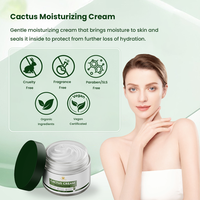 Crème apaisante et hydratante au cactus, marque privée OEM ODM, avec 70% d'extrait de cactus pour les peaux sèches et ternes