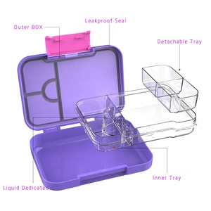 Boîte à lunch portable OEM ODM grande capacité, étanche et compatible micro-ondes pour enfants - Product Image 1