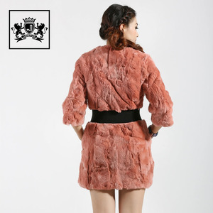 Mode <span class=keywords><strong>noir</strong></span> rex manteau de fourrure de lapin <span class=keywords><strong>pas</strong></span> <span class=keywords><strong>cher</strong></span> femmes hiver chaud manteau de fourrure - Product Image 6