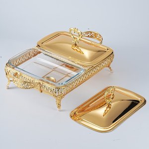 Best Verkopende Midden-Oosten Europa En Amerika Buffet Gouden Maaltijd Kachel Hotel Alcohol Warmer Restaurant Food Warmer Tray Roestvrij - Product Image 2