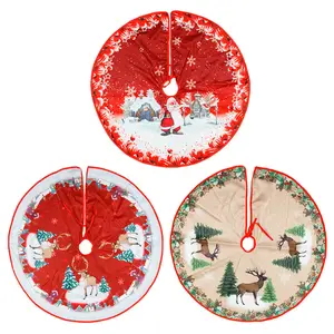YH-120 decorazioni natalizie forniture babbo natale cervo albero di natale gonna 84cm tessuto di velluto albero di natale fondo tappetino