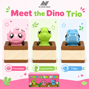 Set di 3 Giocattoli Antistress a Forma di Dinosauro Pop-Up, Giochi Sensoriali per Bambini e Adulti - Product Image 2