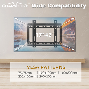 ขาแขวนทีวีแบบติดผนัง Charmount แบบยึดติดแน่น รองรับมาตรฐาน <span class=keywords><strong>VESA</strong></span> 200x200 สำหรับจอขนาด 17-42 นิ้ว - Product Image 5