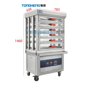 Commercial Catering Showcase 6 Tiers Buns Warmer Display Food Warmer