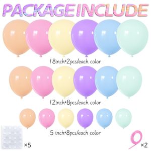 Kit d'arche de ballons <span class=keywords><strong>arc</strong></span>-<span class=keywords><strong>en</strong></span>-<span class=keywords><strong>ciel</strong></span> <span class=keywords><strong>pastel</strong></span> Macaron 18/12/5 pouces, arche de ballons pour fête d'<span class=keywords><strong>anniversaire</strong></span> licorne, fournitures pour baby shower - Product Image 4