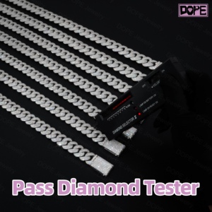 <strong>USA</strong> Stock 16mm 20mm 22mm Moissanite Chain Iced Out <strong>Jewelry</strong> 925 Silver Necklace Hip Hop VVS Moissanite Cuban Chain - Product Image 4