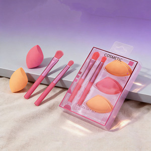 Ensemble de pinceaux et éponges de maquillage, pinceau à paupières, pinceau à poudre, outils de beauté, ensemble d'éponges de maquillage portables pour les voyages - Product Image 1