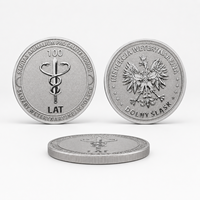 Pièce de monnaie commémorative professionnelle en alliage de zinc plaqué or, avec logo 3D personnalisé, pour les récompenses médicales et les récompenses pour médecins