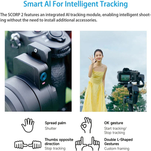Kit de Gimbal Feiyutech Scorp 2 con Pantalla Táctil Integrada, IA, Seguimiento de Rostros y Objetos, Gimbal para Cámara sin Espejo - Product Image 2