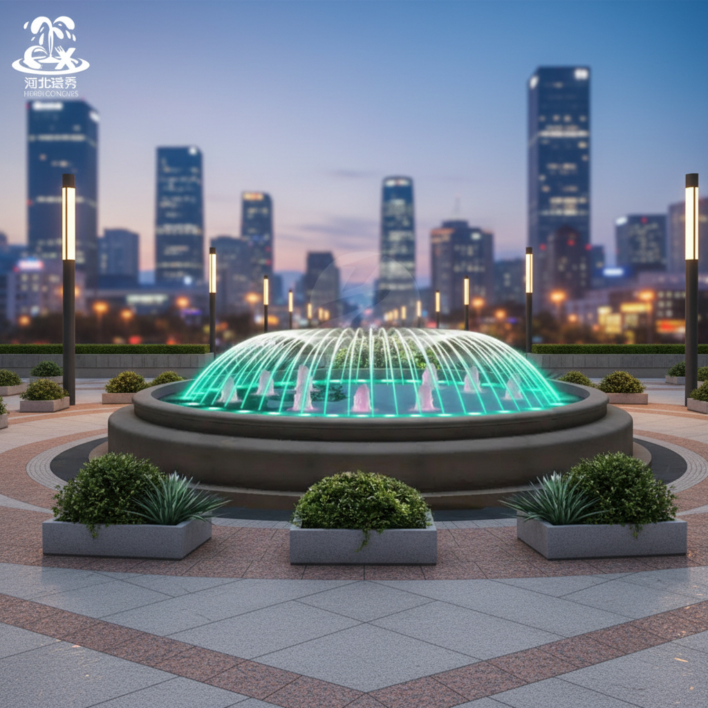 Water Feature Color Changing Led Small Music Fountain Factory Park Small Musical Fountain Equipment Bestseller
