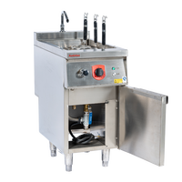 Cuisinière à nouilles électrique commerciale à six bacs RKMF-P164 en acier inoxydable, cuisinière à nouilles multifonctionnelle