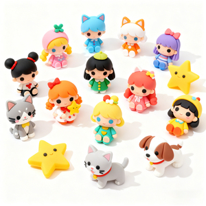 Tùy Chỉnh 3D PVC Hình Đồ Chơi Chất Lượng Tốt Mềm Cao Su Động Vật Hành Động Con Số Phim Hoạt Hình Standee Búp Bê 3D Con Số Nhà Sản Xuất - Product Image 1