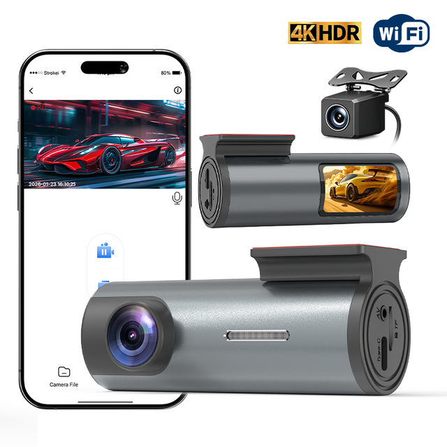 2K WiFi GPS Rearview Mirror Camera with IPS Screen Easy Installation Dash Cam Dual Lens Video Recorder