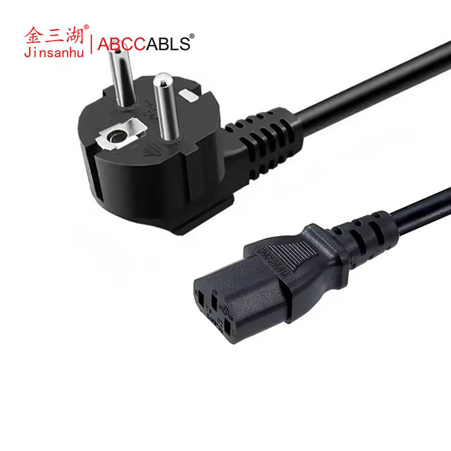 EU Schuko 3 Pin Plug to IEC C13 Power Cord 3*1.5mm² OFC Oxygen Free Copper Cable For Stage Audio Amplifier PC Monitor Server