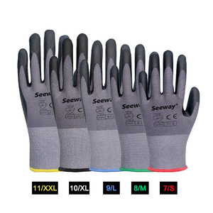 ถุงมือไนไตรล์ <span class=keywords><strong>EN388</strong></span>พรีเมี่ยมของ Seeway <span class=keywords><strong>4121</strong></span>ด้วยการถักนิตติ้งไนล่อนไร้รอยต่อและด้ามจับที่ทนทานสำหรับถุงมือนิรภัยระดับมืออาชีพ - Product Image 2