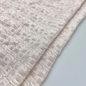 Gris <span class=keywords><strong>Rosa</strong></span> Patrón oscuro Jacquard geométrico Tencel Tela de cáñamo Primavera y verano Cheongsam Hanfu Tela - Product Image 4