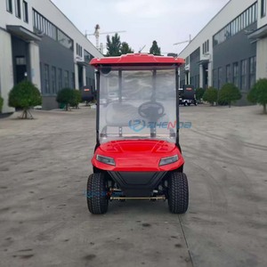 Carrito de Golf Eléctrico Zhenda, Vehículo Utilitario Rojo de 2 Plazas, Certificado CE, de Lujo - Product Image 6