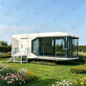 FLKT Maison Capsule Spatiale Panoramique de Luxe, Imperméable et Résistante au Vent, Cabine Mobile Préfabriquée Modulaire pour Glamping et Complexes Hôteliers - Product Image 5