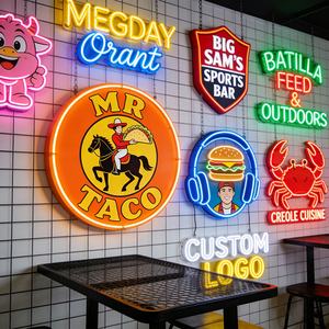 Barbiere Bar negozio di affari personalizzato 3D lettera <span class=keywords><strong>Neon</strong></span> Night Club segno a buon mercato Arcade LED <span class=keywords><strong>Neon</strong></span> acrilico Logo all'aperto piedistallo segni di visualizzazione - Product Image 1