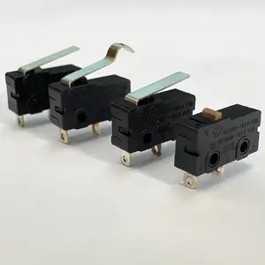 2/3 pins push button điện giới hạn chuyển đổi Micro chuyển 10A với đòn bẩy và con lăn cho chuột