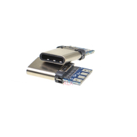 Carte de test de connecteur mâle USB 3.1 TYPE-C 24 broches mâle prise mâle à souder fil et câble adaptateur pour téléphone portable charge rapide