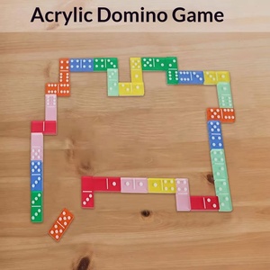 Dominos en acrylique personnalisés en gros d'usine avec LOGO imprimable Double Neuf Application Universelle - Product Image 5