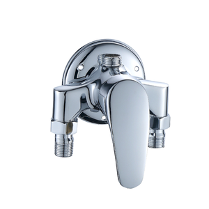 Robinets modernes contemporains chromés en laiton poli avec poignée unique pour robinets <span class=keywords><strong>de</strong></span> lavabo et douche incurvés - Product Image 1