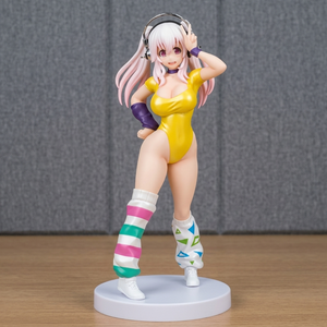 Figura Coleccionable de Anime <span class=keywords><strong>Super</strong></span> <span class=keywords><strong>Sonico</strong></span> de los 80, Traje de Baño Azul Retro, Licencia Oficial, PVC Auténtico, en Caja Original, Venta al Por Mayor - Product Image 6