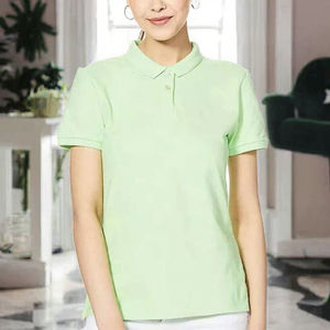 เสื้อยืดผู้หญิงคุณภาพสูง ผ้าฝ้าย 100% สกรีนโลโก้ตามสั่ง ระบายอากาศได้ดี แบบถัก สไตล์ลำลอง - Product Image 3