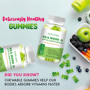 OEM/ODM Zeealg & Appelazijn Gummies met Bladderwrack + Grote Kliswortel voor Volwassenen - 60 stuks Energie Ondersteuning - Product Image 4