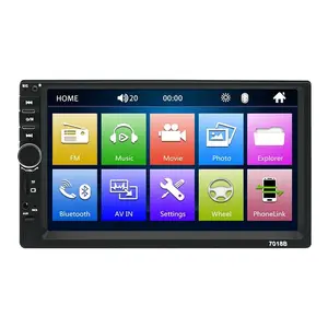 Car Stereo 7 Inch Car Radio Mp4 Mp5 Reversing Video Car Player Display LCD 12V Universal Tv Remote Control 1024*600 HD Video