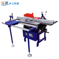 Machine à bois multifonction 10-en-1 avec alimentation par poussée, comprenant scie à table, dégauchisseuse, mortaiseuse, avec moteur 2.2KW, 220V/380V et table coulissante