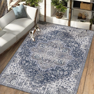 Alfombra Moderna de Alta Calidad, Fabricada a Máquina, Diseño Abstracto, Pelo Mediano, Antideslizante, Acolchada, de Poliéster Reversible, Apta para Mascotas, Premium - Product Image 2