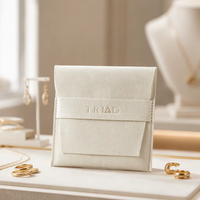 Sac à bijoux personnalisé de haute qualité avec logo, taille et couleur imprimés, mini pochette en microfibre pour emballage cadeau, anti-poussière, pour boucles d'oreilles et bijoux