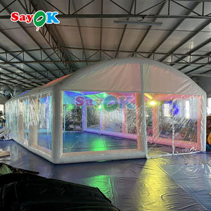 Dôme de <span class=keywords><strong>piscine</strong></span> transparent gonflable en pvc de qualité commerciale lumière led piscines tente de couverture transparente - Product Image 1