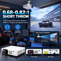 Projecteur de simulation immersive 7500 lumens, projecteur laser avec correction de la géométrie du déplacement de l'objectif pour les grandes surfaces