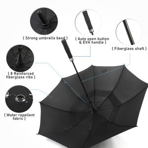 Promotionnel 54/62/68 pouces de haute qualité grand <span class=keywords><strong>parapluie</strong></span> de golf automatique Double couche coupe-<span class=keywords><strong>vent</strong></span> grand personnalisé avec Logo - Product Image 3