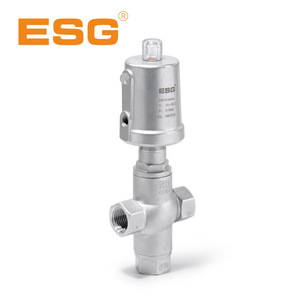 วาล์วปรับมุมสามทางแบบนิวเมติก ESG สแตนเลส DN15DN20DN25 แบบเกลียว สำหรับควบคุมน้ำ - Product Image 2