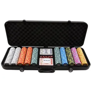 Professional Custom Eva Hard Case 300 Poker Chips With Case Card Bargaining Poker Chips Game Set Bag