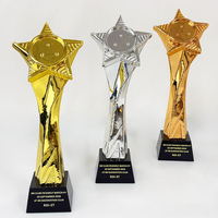 Trophée personnalisé avec gravure de logo sur mesure en or, argent, bronze, résine, étoile, cristal pour l'honneur de l'entreprise