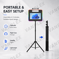 Cabina de Fotos DSLR de 15.6 Pulgadas con Pantalla Táctil, Trípode Ajustable, Máquina de Selfies para Alquiler en Bodas, Fiestas y Eventos