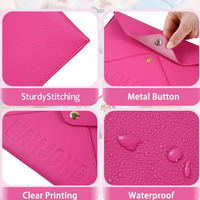 Porte-cartes MAHJONG gaufré en cuir PU, pochette pour mélangeurs de cartes et lecteurs de lignes, accessoires de divertissement pour Mahjong de table