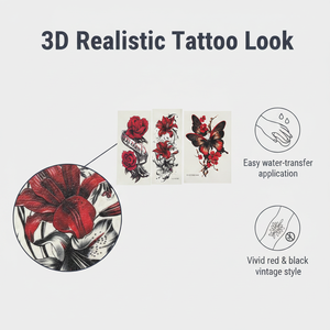 OEM y ODM: Tatuajes temporales de transferencia de agua de larga duración y alta calidad para hombres, mujeres y niños – venta al por mayor y hechos a medida - Product Image 3
