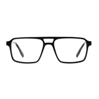 Montura de Gafas Ópticas de Acetato de Marco Completo con Diseño de Doble Viga, Textura Clásica y Versátil, Elegante para Unisex RDA10179