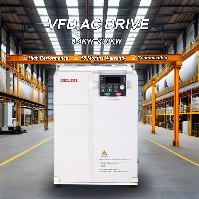 Delixi 30hp Vfd 5.5kw to 75kw Single & 3Phase Frequency Inverter Converter 220v/380v Variable Motor Drive for 2hp Engine