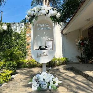 Cabine téléphonique personnalisée de Londres Décoration de mariage Nouveau Design Audio Support de livre d'or avec <span class=keywords><strong>fleurs</strong></span> <span class=keywords><strong>artificielles</strong></span> - Product Image 3